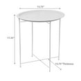 thumbnail image 3 of Table Basse Ronde Blanche En Métal, 3 of 3