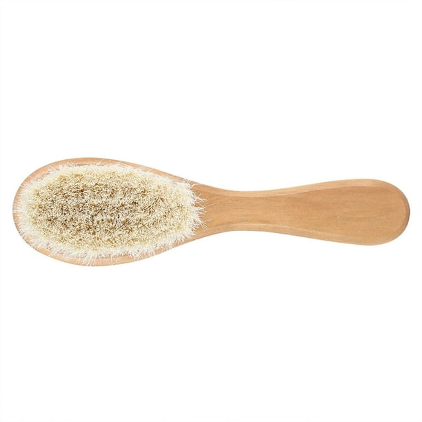 Cepillo de Pelo de Cabra Suave Para El Cuidado de Bebés y Niños, de Fácil de Sostener, Peine de Masaje, Suave para la Cabeza del Bebé