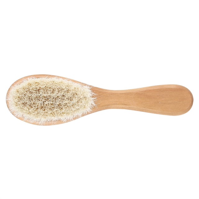 Peine de Pelo de Cabra para Masaje de Cabeza de Bebé Con, Estimula el Cuero Cabelludo y Aumma la Circulación Sanguínea, Adecuado Para Recién Nacidos, Niños Pequeños y