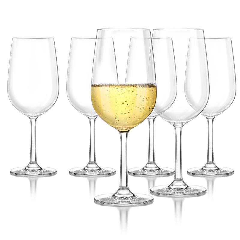 Creativeland Set of 6 LeadFree Crystal White Wine Glasses