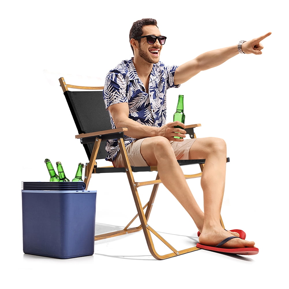 Kadyn Folding Camping Chair, Outdoor Chair for Adult, Modern Camping Chair with Large Aluminum Frame, Black Kadyn Folding Camping Chair, Outdoor Chair for Adult, Modern Camping Chair with Large Aluminum Frame, Black