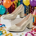 thumbnail image 6 of Win s Way Women's Pointed Toe Low Cut Chunky Heel Pumps Elegant Comfort Slip On Office Everyday Dress Shoes, 6 of 9