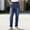 #235-Dark Blue, variant on Womans Pants Pull On Side Pockets Full Elastic Waist Solid Color False Jeans
