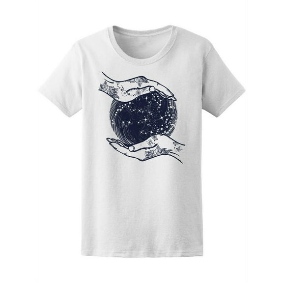 Magic Sphere In Hands T-Shirt Women -Image by Shutterstock, Female Small