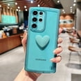 thumbnail image 3 of Compatible with Samsung Galaxy S22 Ultra Phone Case Women Cute 3D Love Heart Case Camera Lens Protection Soft Silicone Shockproof Clear Case for Galaxy S22 Ultra 5g 6.8 inch (Blue), 3 of 8