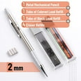 thumbnail image 2 of Mr. Pen- Mechanical Pencil, Metal, 2mm, Drafting Pencil, Metal Mechanical Pencils, Drawing Mechanical Pencils, Lead Holder, 2mm Mechanical Pencil, Mechanical Drawing Pencils, Thick Mechanical Pencil, 2 of 4