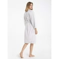 thumbnail image 3 of Peignoir pour Femmes en Coton Éponge Doux et Chaud Col Châle Robe de Maison Longueur Mollet avec Poches, 3 of 6