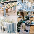 thumbnail image 5 of Knubmt Cheesecloth Table Runner Long Cloth Table Runner for Wedding Decor Holiday Party Table Decorations, 35" x 157", 5 of 7