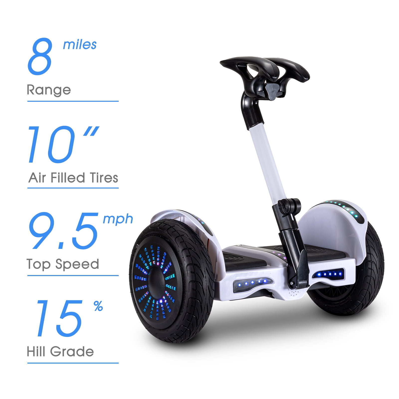 Intelligent Self-Balancing Electric Scooter, 10" Tires, Bluetooth app management, Safer and easier ride, good for teens adults, - Walmart.com
