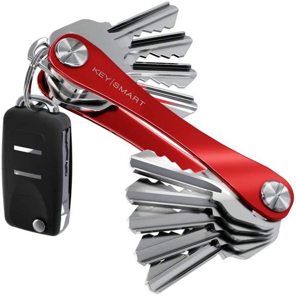 Llavero KeySmart Compact, organizador de llaves con capacidad para hasta 14 llaves, color rojo