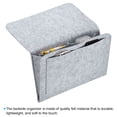 thumbnail image 4 of REGALWOVEN Felt Bedside Organizer Hanging Caddy Sofa Desk Bag for Magazine Remotes Light Grey 12.6"x8.6", 4 of 5