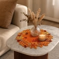 thumbnail image 6 of Xuniizn Round Fall Placemats 13.8", Embroidered Maple Leaf Table Mats with Openwork Edge, Thanksgiving Harvest Place Mats for Dining Table, Vase & Candle Decor, 6 of 6