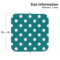 thumbnail image 2 of Honeii White Polka Dots With Teal Background Print Leather Coaster Set of 4, Ideal for Safeguarding Your Furniture from Drinks Spills and Effortless Cleanup-Square, 2 of 6
