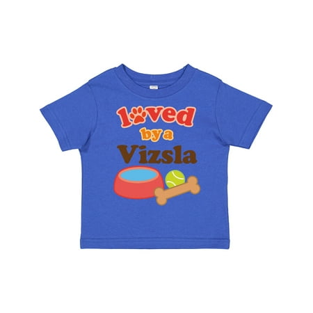 

Inktastic Vizsla Loved by a (Dog Breed) Gift Toddler Boy or Toddler Girl T-Shirt
