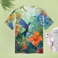thumbnail image 4 of Flower Hummingbird Women's Short Sleeve Tops Casual Blouses T Shirt, 4 of 6