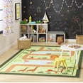 thumbnail image 3 of Everwash™ Imagine Jungle Road Kids Machine Washable Area Rug, Green/Yellow, 4'x6', 3 of 9