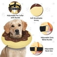 thumbnail image 6 of MIDOG Adjustable Polyester Neck Brace Collar for Cat & Dog, Dog Cone Collar for Small Medium Large Dogs After Surgery, Extra Small, Brown, 6 of 7