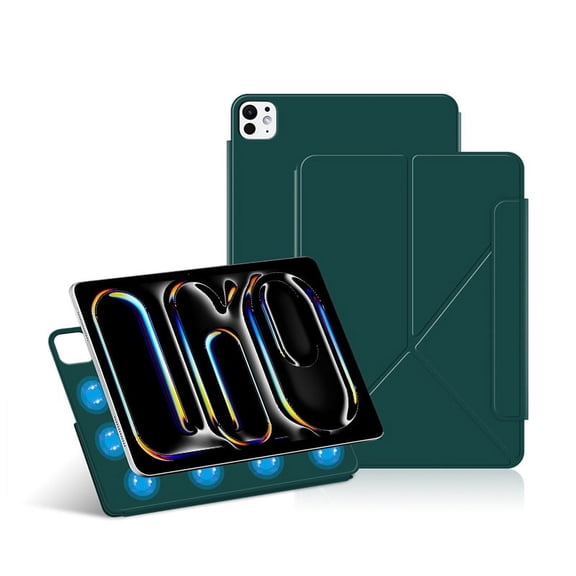 Smart Magnetic Case for iPad Pro 13 inch (2024) M4 - Durable Slim Folio Case, Vertical and Horizontal Stand, Dual-Side Rugged Shockproof Premium PU Leather Cover, Auto Wake/Sleep