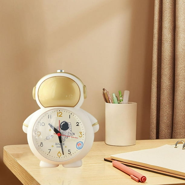 Bonito reloj despertador Spaceman silencioso sin tictac con pilas para dormitorio escritorio estudiante ninos ninas y ninos dorado BLESIY Despertador Walmart en linea