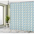 thumbnail image 4 of Ambesonne Hydrangea Shower Curtain, Flowers Leaves Spring Art, 69"Wx75"L, Pale Sky Blue Dust Khaki, 4 of 4