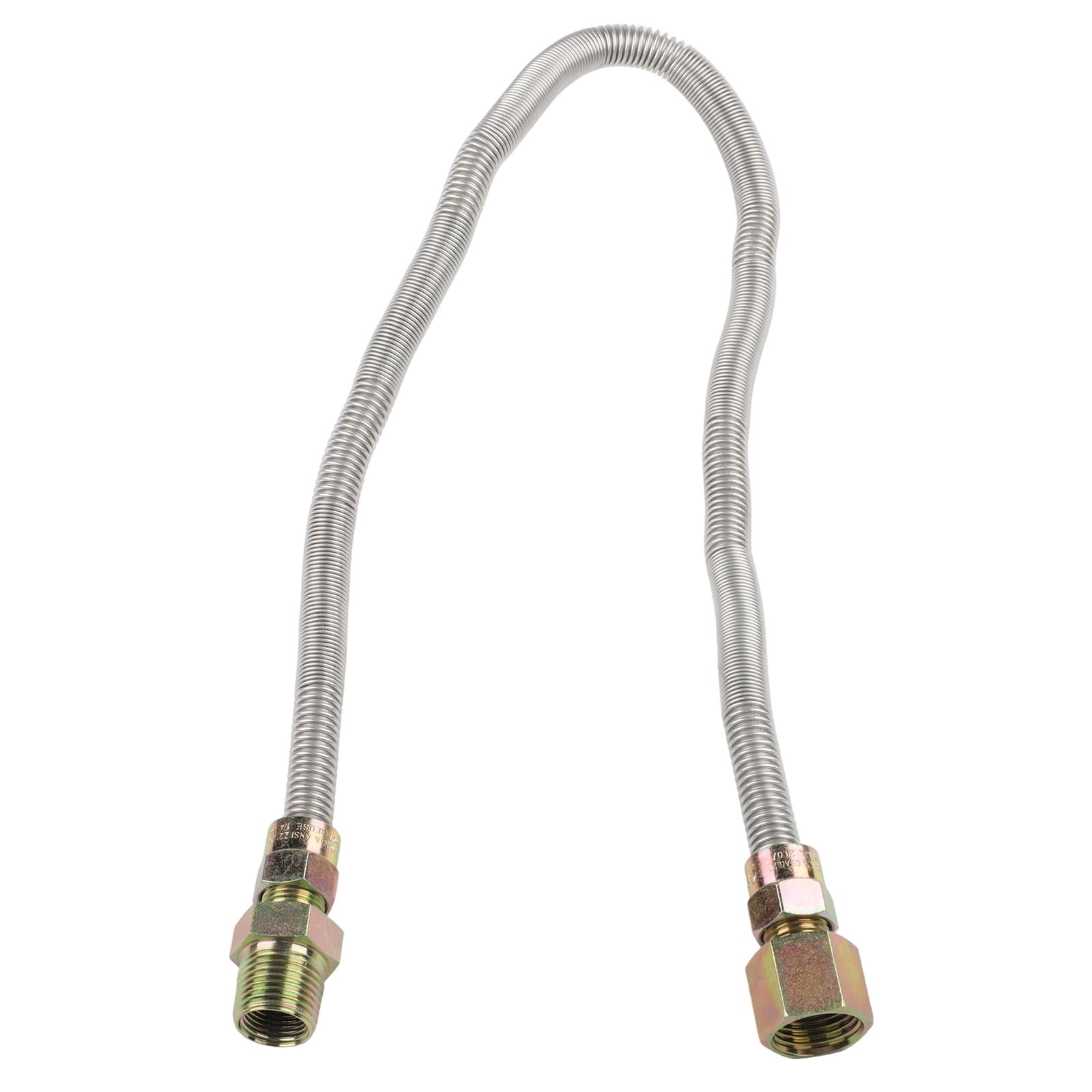 1/2" OD x 3/8" ID 24 In Flexible Gas Line Connector Kit for Fire Pits