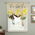 thumbnail image 2 of Spring Balloon Curtains 63 Inch Length for Living Room/Bedroom, Brown Vintage Birds Cages Eggs Flowers Herbs Rod Pocket Privacy Door Curtains Decorative Tie Up Shade for Window 52"x63", 2 of 8