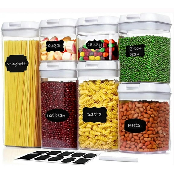 7pcs  food container set white