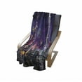 thumbnail image 4 of Landscape Soft Flannel Fleece Throw Blanket, Illustration of Celebration at Night in Dubai Skyscrapers and Firework Print, Cozy Plush for Indoor and Outdoor Use, 50" x 60", Purple, by Ambesonne, 4 of 6