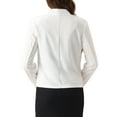 thumbnail image 3 of INSPIRE CHIC Women's Work Office Blazer Notch Collar Long Sleeve Business Casual Open Front Blazer L White, 3 of 6