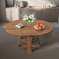 thumbnail image 4 of 43.3''-59'' Extendable Round Dining Table for 4-8, Mid Century Modern Wooden Round Table with Removable Leaves Space Saving, for Kitchen Living Room, 4 of 10