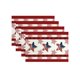 thumbnail image 5 of Manteles individuales de lino con estampado clásico de tres colores para el Día de la Independencia, para restaurantes, cocinas, fiestas, decoración de mesas, 4 unidades, 5 of 6
