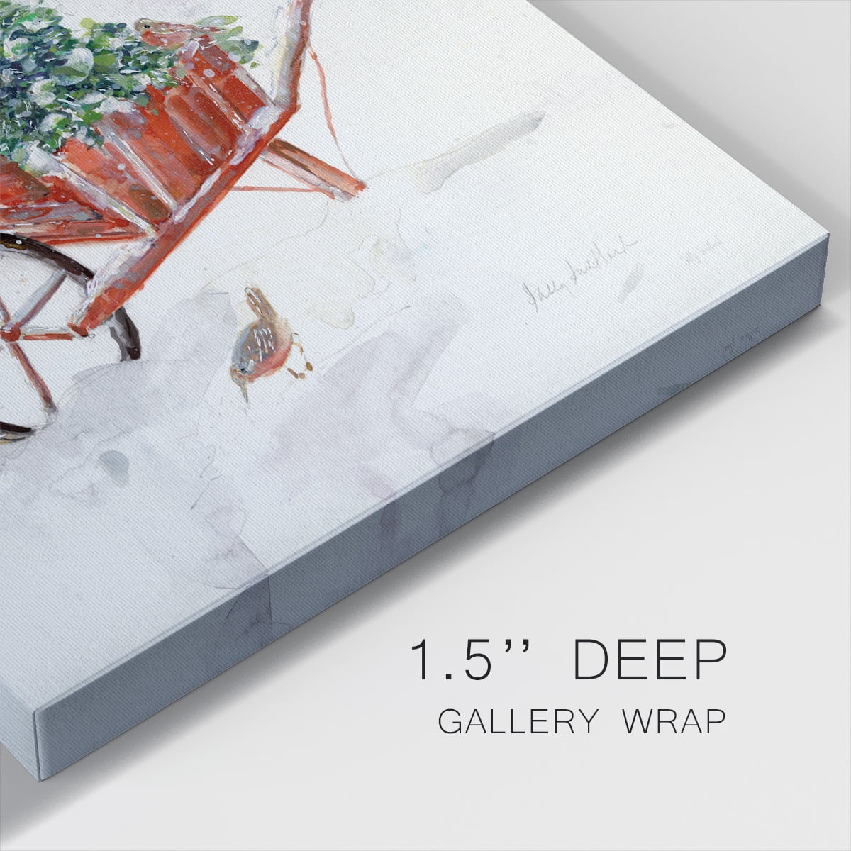 Winter Garden Wheelbarrow- Gallery Wrapped Canvas