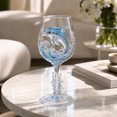 thumbnail image 3 of BUDAO00 Ocean Wine Glass, Dolphin Decorative Stemmed Goblet with 3D Sea Life Design and Coastal Style, Novelty Drinkware for Wine, Table Settings, Beach House Decor and Ocean Lovers, 3 of 6