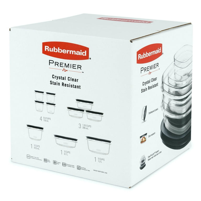 Rubbermaid Premier 20-Piece Food Storage Set with Easy Find Lids