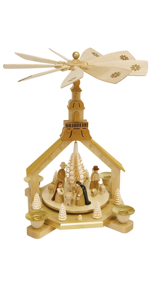 German christmas pyramid Nativity scene, height 27 cm / 11 inch