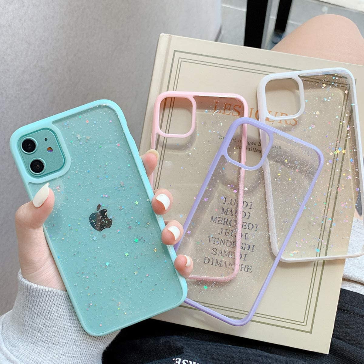 Compatible with Iphone 11 Case, Clear Glitter Sparkle Bling Anti-Scratch  Cute