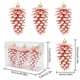 thumbnail image 3 of Juego de 3 adornos navideños de piñas y frutas | Adornos colgantes de plástico para el árbol | Colores dorado, rojo y plateado, 3 of 6