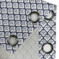 thumbnail image 5 of Ambesonne Dutch Grommet Curtain, Delftware Scales Design, 50" x 54", Indigo and White, 5 of 6