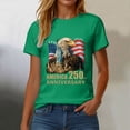 thumbnail image 5 of CAICJ98 250 Anniversary USA Shirt Women's Retro Statue of Liberty 250Th T-Shirt Casual Flag Patriotic T Shirt Women (Green,XXL), 5 of 8