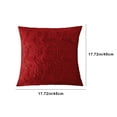 thumbnail image 3 of HongHeng Christmas Pillow Covers 17" x 17", Soft Plush Faux Fur with 3D Embroidery Reindeer Design for Home Christmas Decor Sofa, Couch, Party, Skin-Friendly, 3 of 6
