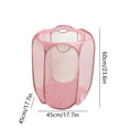 thumbnail image 3 of Household Large Dirty Clothes Basket Floor Standing Convenient Mesh Foldable Foolproof Clothes Storage Basket, 3 of 6