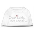 thumbnail image 1 of Dear Santa I Can Explain Rhinestone Shirts White S (10), 1 of 2