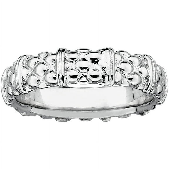Sterling Silver Rhodium Ring