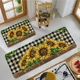 thumbnail image 4 of Sunflowers Kitchen Rugs Set of 2,Home Sweet Home Buffalo Plaid Holiday Kitchen Mats for Floor,Spring Summer Seasonal Non-Slip Washable Sink Mat Home Decor Doormat+Runner Rug, 4 of 6