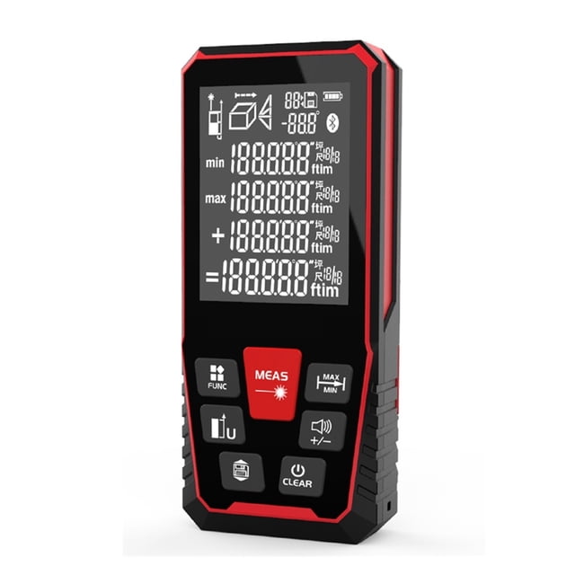 Ranfinder Numérique Portable Testeur de Distance Rétroéclairé LCD Ranfinder Mesure de la Surface Volume Pythagoricien, Haute Précision