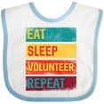 thumbnail image 3 of Inktastic Volunteering Eat Sleep Volunteer Repeat Boys or Girls Baby Bib, 3 of 4