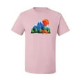 thumbnail image 2 of Neon Colorful California Bear Sunset Cali Redwoods | Mens Fashion Graphic T-Shirt, Light Pink, X-Large, 2 of 4