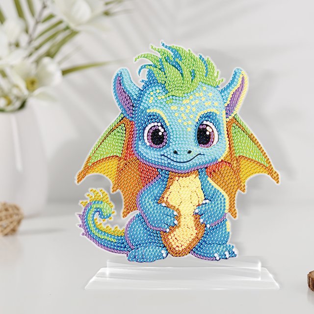 Cuadros Decorativos DIY Wdftyju Crystal Diamond Ornament Art Craft Point Drilling Ornament Acrílico Niños Regalo embutido en tela