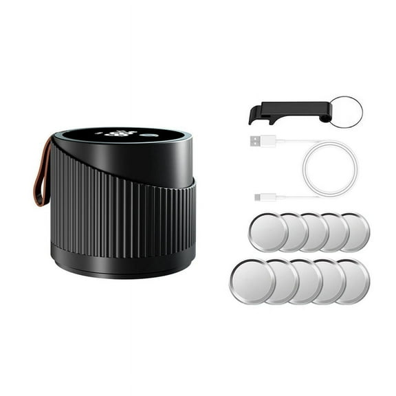 Electric Jar Vacuum Sealer Kit for Wide and Regular Mouth Jars, Vacuum Sealing for Lids Canning Jars,1 * host 1 * bottle opener 5 * large sealing caps 5 * medium sealing caps,Black