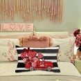 thumbnail image 4 of Valentines Pillow Covers 12x20 - Love Truck Stripe Lumbar Cushion Pillow Cases - Decorative Farmhouse Linen Throw Pillows Covers for Sofa Couch Vintage Valentines Day Decorations Decor, 4 of 6